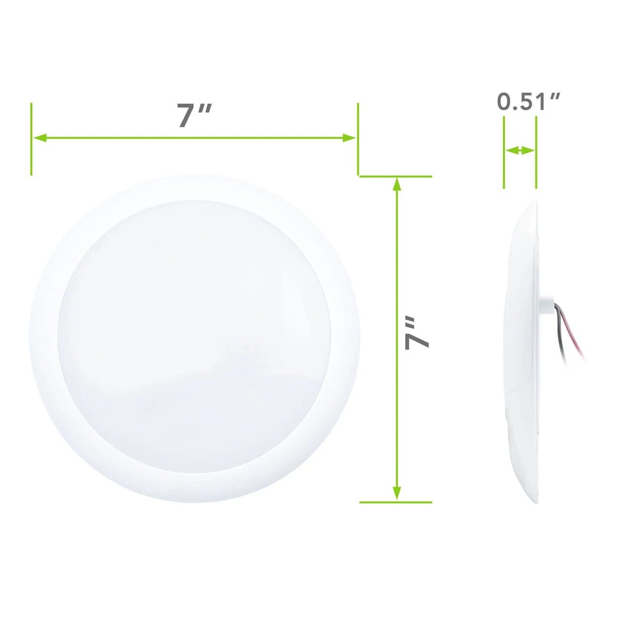 LED RV Boat Surface Ceiling Light 7" Slim LED Panel 12V 750LM 3 LED RV Boat Surface Ceiling Light 7" Slim LED Panel 12V 750LM