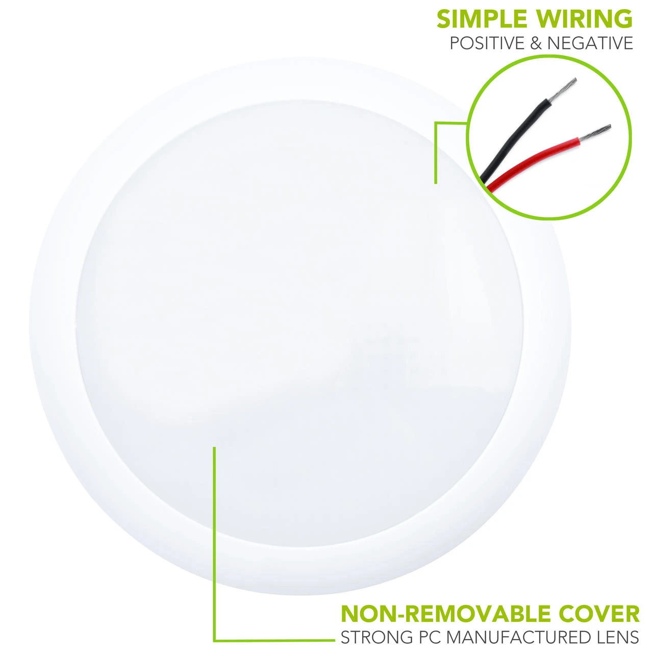 LED RV Boat Surface Ceiling Light 7" Slim LED Panel 12V 750LM 4 LED RV Boat Surface Ceiling Light 7" Slim LED Panel 12V 750LM - Image 2