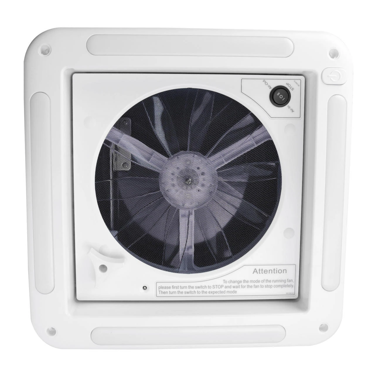 11" X 11" RV Roof Vent Fan With LED Light And Smoked Lid 6 11" X 11" RV Roof Vent Fan With LED Light And Smoked Lid - Image 4