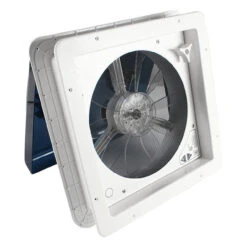 14" X 14" RV Roof Vent 2-Way 6 Speed Fan With Manual Riser And Smoked Lid -RV accessories leisure coachworks 14 x 14 rv roof vent 2 way 6 speed fan with manual riser and smoked lid 02299.1642094513