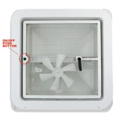 Leisure CW 14" RV Roof Vent 12 Volt Power FAN W/ WHITE Lid Inner Garnish Ring W -RV accessories leisure coachworks leisure cw 14 rv roof vent 12 volt power fan w white lid inner garnish ring w 74035.1699958881