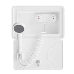 Leisure Coachworks RV Outdoor Shower Box Kit Exterior Faucet Cowboy Shower For Camper, Van, Travel Trailer, Motorhome & Boat 20 Leisure Coachworks RV Outdoor Shower Box Kit Exterior Faucet Cowboy Shower For Camper, Van, Travel Trailer, Motorhome & Boat -RV accessories leisure coachworks rv outdoor shower exterior white shower box for camper van travel trailer motorhome and boat 02396.1686866972