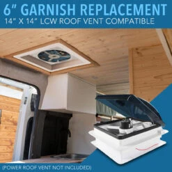RV Roof Vent 6" Garnish - White -RV accessories leisure coachworks rv roof vent 6 garnish white 33586.1671067126