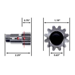 RV Slide Out System Gear 12 Tooth 3/4" Teeth - 5/8" Bore With Crank Nut (Pin Not Included) 11 RV Slide Out System Gear 12 Tooth 3/4" Teeth - 5/8" Bore With Crank Nut (Pin Not Included) -RV accessories leisure coachworks rv slide out system gear 12 tooth 34 teeth 58 bore with crank nut pin not included 79153.1678332626