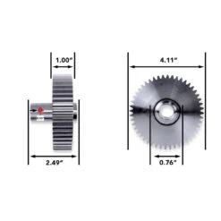 RV Slide Out System Gear 48 Tooth 1" Teeth - 3/4" Bore (Pin Not Included) -RV accessories leisure coachworks rv slide out system gear 48 tooth 1 teeth 34 bore pin not included 80208.1678332847
