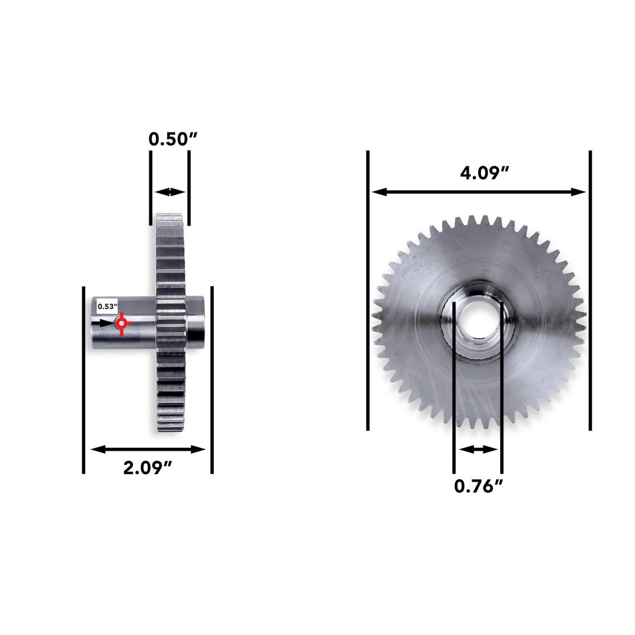 RV Slide Out System Gear 48 Tooth 1/2" Teeth - 3/4" Bore 4 RV Slide Out System Gear 48 Tooth 1/2" Teeth - 3/4" Bore - Image 2