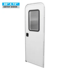 Leisure Coachworks RV Trailer Entry Door In White -RV accessories leisure coachworks rv trailer entry door in white 23755.1687588135