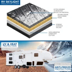 Shower RV Skylight Insulator | Fits 14x22 RV/Camper Skylight -RV accessories leisure coachworks shower rv skylight insulator or fits 14x22 rvcamper skylight 27159.1644687754