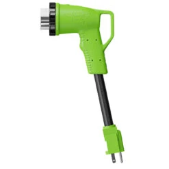 12" 90-Degree Dogbone RV Adapter 15 Amp Male And 50 Amp Female With Twist Lock And LED Power Indicator (15 Amp Male - 50 Amp Female Twist) -RV accessories leisure cords 12 90 degree dogbone rv adapter 15 amp male and 50 amp female with twist lock and led power indicator 15 amp male 50 amp female twist 18203.1671672545