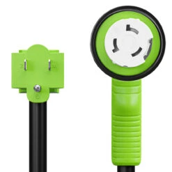 12" 90-Degree Dogbone RV Adapter 15 Amp Male And 50 Amp Female With Twist Lock And LED Power Indicator (15 Amp Male - 50 Amp Female Twist) -RV accessories leisure cords 12 90 degree dogbone rv adapter 15 amp male and 50 amp female with twist lock and led power indicator 15 amp male 50 amp female twist 23303.1671672548