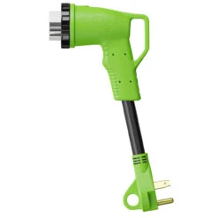 12" 90-Degree Dogbone RV Adapter 30 Amp Male And 50 Amp Female With Twist Lock And LED Power Indicator (30 Amp Male - 50 Amp Female Twist) -RV accessories leisure cords 12 90 degree dogbone rv adapter 30 amp male and 50 amp female with twist lock and led power indicator 30 amp male 50 amp female twist 41782.1674094139