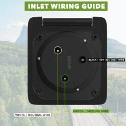 125V 30 AMP Power Plug Twist Lock Inlet With 3 Stainless Steel Pins, Black -RV accessories leisure cords 125v 30 amp power plug twist lock inlet with 3 stainless steel pins black 03245.1653682741