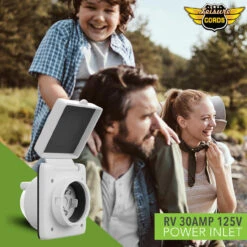 125V 30 AMP Power Plug Twist Lock Inlet With 3 Stainless Steel Pins, White -RV accessories leisure cords 125v 30 amp power plug twist lock inlet with 3 stainless steel pins white 50802.1653682840