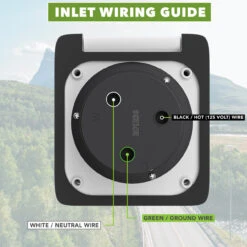 125V 30 AMP Power Plug Twist Lock Inlet With 3 Stainless Steel Pins, White -RV accessories leisure cords 125v 30 amp power plug twist lock inlet with 3 stainless steel pins white 80295.1653682727