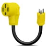 15 Amp Male To 50 Amp Female 12" Dogbone Adapter RV Electrical Converter Cord Cable -RV accessories leisure cords 15 amp male to 50 amp female 12 dogbone adapter rv electrical converter cord cable 12661.1679370478