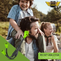 Leisure Cords 24'' RV Y Adapter Cord 30 Amp Male Plug To Two 15 Amp Female 2.5 Feet With Handle (30A Male To 2-15A Female) 17 Leisure Cords 24'' RV Y Adapter Cord 30 Amp Male Plug To Two 15 Amp Female 2.5 Feet With Handle (30A Male To 2-15A Female) -RV accessories leisure cords 24 rv y adapter cord 30 amp male plug to two 15 amp female 2.5 feet with handle 30a male to 2 15a female 60821.1672364357