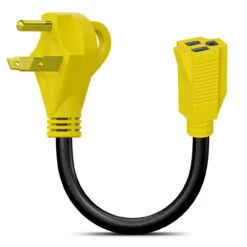30 Amp Male To 15 Amp Female 12" Dogbone Adapter RV Electrical Converter Cord Cable