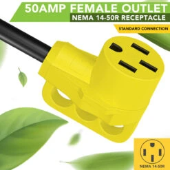 30 Amp Male To 50 Amp Female 12" Dogbone Adapter RV Camper Electrical Converter Cord Cable -RV accessories leisure cords 30 amp male to 50 amp female 12 dogbone adapter rv camper electrical converter cord cable 49555.1672364467