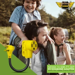 30 Amp Male To 50 Amp Female 12" Dogbone Adapter RV Camper Electrical Converter Cord Cable -RV accessories leisure cords 30 amp male to 50 amp female 12 dogbone adapter rv camper electrical converter cord cable 54958.1672364474