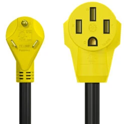 30 Amp Male To 50 Amp Female 12" Dogbone Adapter RV Camper Electrical Converter Cord Cable -RV accessories leisure cords 30 amp male to 50 amp female 12 dogbone adapter rv camper electrical converter cord cable 68639.1672364487