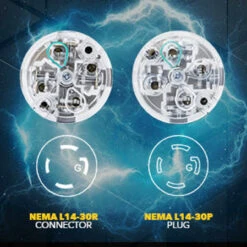 30 AMP Replacement 4-Prong Locking Female And Male Power Cord Ends NEMA L14-30 -RV accessories leisure cords 30 amp replacement 4 prong locking female and male power cord ends nema l14 30 62484.1645899045