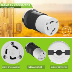 30 AMP RV Power Cord Locking Shore Connector Replacement End Marine Twist Lock -RV accessories leisure cords 30 amp rv power cord locking shore connector replacement end marine twist lock 42978.1655412039