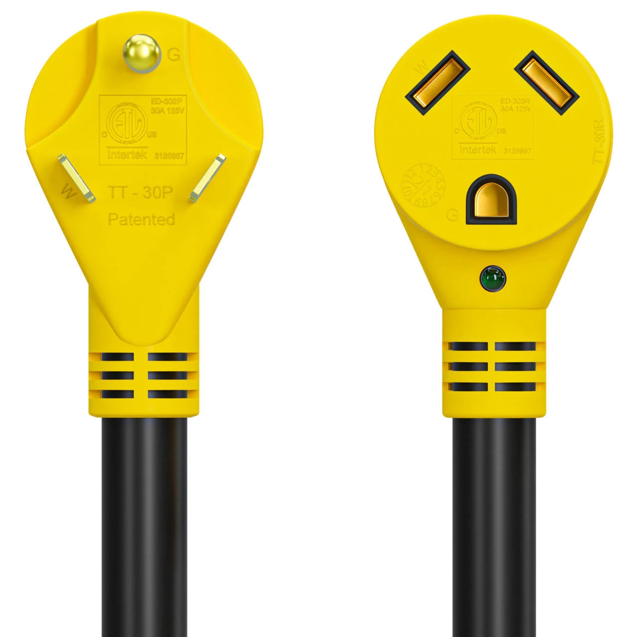 30 Amp RV Power Extension Cord With LED Power Indictor - 30 Amp Male To 30 Amp Female Standard Plug 10 Foot 9 30 Amp RV Power Extension Cord With LED Power Indictor - 30 Amp Male To 30 Amp Female Standard Plug 10 Foot - Image 7