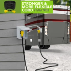 30 Amp RV Power Extension Cord With LED Power Indictor - 30 Amp Male To 30 Amp Female Standard Plug 50 Foot -RV accessories leisure cords 30 amp rv power extension cord with led power indictor 30 amp male to 30 amp female standard plug 50 foot 67143.1682743923