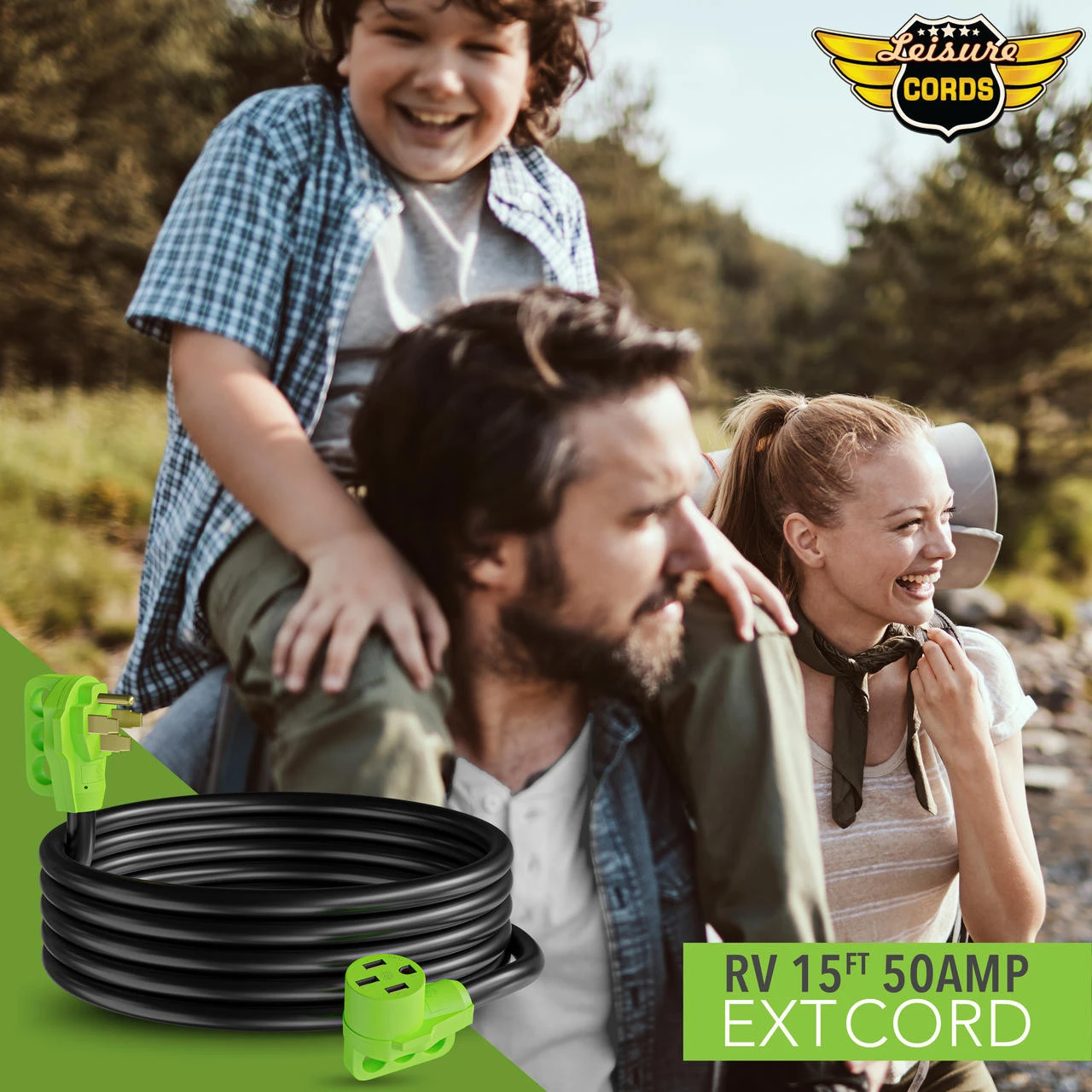 50 Amp RV Power Extension Cord With LED Power Indictor - 50 Amp Male To 50 Amp Female Standard Plug 15 Foot 10 50 Amp RV Power Extension Cord With LED Power Indictor - 50 Amp Male To 50 Amp Female Standard Plug 15 Foot - Image 8