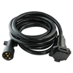 7 Way Inline Extension Cord With Weatherproof Double Prongs Connector (12 Feet)