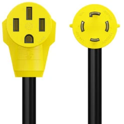 Gen RV 12" L14-30P 30Amp Locking 4-Prong Plug To Standard RV Receptacle Generator Adapter With Grip -RV accessories leisure cords gen rv 12 l14 30p 30amp locking 4 prong plug to standard rv receptacle generator adapter with grip 52150.1688366713