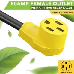 Gen RV 12" L14-30P 30Amp Locking 4-Prong Plug To Standard RV Receptacle Generator Adapter With Grip -RV accessories leisure cords gen rv 12 l14 30p 30amp locking 4 prong plug to standard rv receptacle generator adapter with grip 67653.1688366701