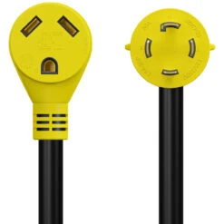 Gen RV 18" 30 AMP Locking 3 Or 4 Prong Plug To Standard RV TT-30R Receptacle Generator Adapter With Grip -RV accessories leisure cords gen rv 18 30 amp locking 3 or 4 prong plug to standard rv tt 30r receptacle generator adapter with grip 04894.1681446421