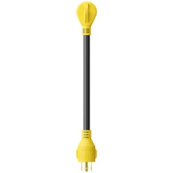 Gen RV 18" 30 AMP Locking 3 Or 4 Prong Plug To Standard RV TT-30R Receptacle Generator Adapter With Grip -RV accessories leisure cords gen rv 18 30 amp locking 3 or 4 prong plug to standard rv tt 30r receptacle generator adapter with grip 33568.1681446404