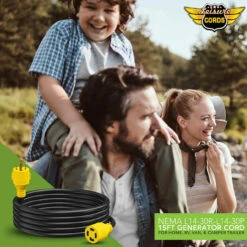 Gen RV 30 Amp Generator Cord, 4-Prong 10 Gauge Heavy Duty L14-30 Generator Power Cord Up To 7,500W 25 Gen RV 30 Amp Generator Cord, 4-Prong 10 Gauge Heavy Duty L14-30 Generator Power Cord Up To 7,500W -RV accessories leisure cords gen rv 30 amp generator cord 4 prong 10 gauge heavy duty l14 30 generator power cord up to 7500w 52372.1685771523