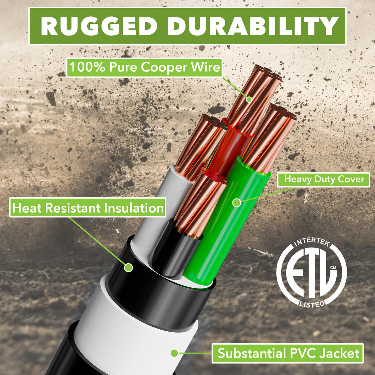 Gen RV 30 Amp Generator Cord, 4-Prong 10 Gauge Heavy Duty L14-30 Generator Power Cord Up To 7,500W 8 Gen RV 30 Amp Generator Cord, 4-Prong 10 Gauge Heavy Duty L14-30 Generator Power Cord Up To 7,500W - Image 6