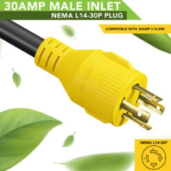 Gen RV 30 Amp Generator Cord, 4-Prong 10 Gauge Heavy Duty L14-30 Generator Power Cord Up To 7,500W 16 Gen RV 30 Amp Generator Cord, 4-Prong 10 Gauge Heavy Duty L14-30 Generator Power Cord Up To 7,500W -RV accessories leisure cords gen rv 30 amp generator cord 4 prong 10 gauge heavy duty l14 30 generator power cord up to 7500w 72079.1685771394