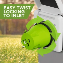 Locking Power Cord Adapter 15A Male To 50Amp Female Twist Power Cord Male To Female Camper Generator Cable Adapter Electrical Converter Plug -RV accessories leisure cords locking power cord adapter 15a male to 50amp female twist power cord male to female camper generator cable adapter electrical converter plug 09936.1689663964