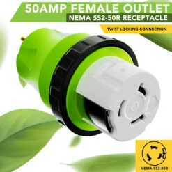 Locking Power Cord Adapter 30A Male To 50Amp Female Twist Power Cord Male To Female Camper Generator Cable Adapter Electrical Converter Plug -RV accessories leisure cords locking power cord adapter 30a male to 50amp female twist power cord male to female camper generator cable adapter electrical converter plug 11385.1686809636