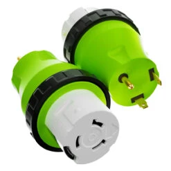 Locking Power Cord Adapter 30A Male To 50Amp Female Twist Power Cord Male To Female Camper Generator Cable Adapter Electrical Converter Plug
