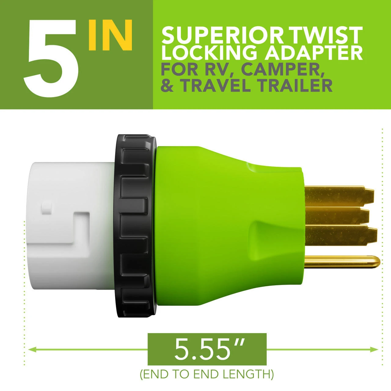 Locking Power Cord Adapter 50A Male To 50Amp Female Twist Power Cord Male To Female Camper Generator Cable Adapter Electrical Converter Plug 4 Locking Power Cord Adapter 50A Male To 50Amp Female Twist Power Cord Male To Female Camper Generator Cable Adapter Electrical Converter Plug - Image 2