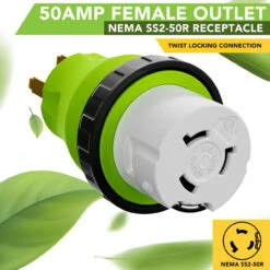 Locking Power Cord Adapter 50A Male To 50Amp Female Twist Power Cord Male To Female Camper Generator Cable Adapter Electrical Converter Plug 14 Locking Power Cord Adapter 50A Male To 50Amp Female Twist Power Cord Male To Female Camper Generator Cable Adapter Electrical Converter Plug -RV accessories leisure cords locking power cord adapter 50a male to 50amp female twist power cord male to female camper generator cable adapter electrical converter plug 82688.1687847816