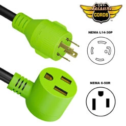 Nema L14-30P To 6-50R Generator Power Cord Welder Adapter 18 Inch 9 Nema L14-30P To 6-50R Generator Power Cord Welder Adapter 18 Inch -RV accessories leisure cords nema l14 30p to 6 50r generator power cord welder adapter 18 inch 97076.1644687766