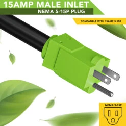 Power Cord Plug Adapter 15 Amp Male To 30 Amp Twist To Lock Female 12" RV Electrical Converter Cord Cable With LED Indicator Light 18 Power Cord Plug Adapter 15 Amp Male To 30 Amp Twist To Lock Female 12" RV Electrical Converter Cord Cable With LED Indicator Light -RV accessories leisure cords power cord plug adapter 15 amp male to 30 amp twist to lock female 12 rv electrical converter cord cable with led indicator light 16991.1677813486