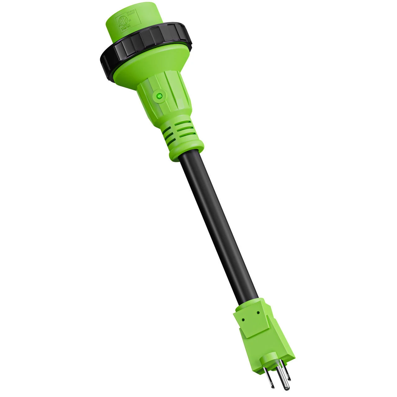 Power Cord Plug Adapter 15 Amp Male To 30 Amp Twist To Lock Female 12" RV Electrical Converter Cord Cable With LED Indicator Light 12 Power Cord Plug Adapter 15 Amp Male To 30 Amp Twist To Lock Female 12" RV Electrical Converter Cord Cable With LED Indicator Light - Image 10