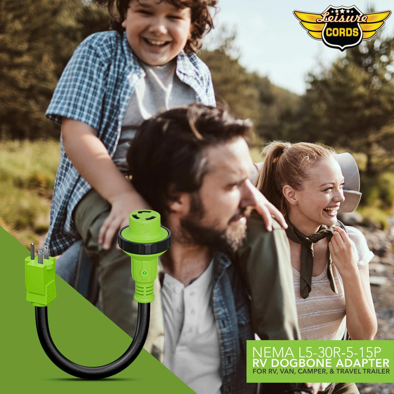 Power Cord Plug Adapter 15 Amp Male To 30 Amp Twist To Lock Female 12" RV Electrical Converter Cord Cable With LED Indicator Light 14 Power Cord Plug Adapter 15 Amp Male To 30 Amp Twist To Lock Female 12" RV Electrical Converter Cord Cable With LED Indicator Light - Image 12