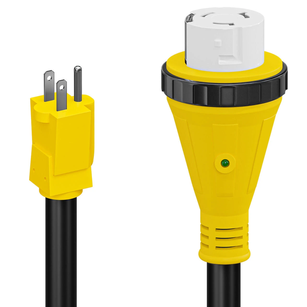 Power Cord Plug Adapter 15 Amp Male To 50 Amp Twist To Lock Female 12" RV Electrical Converter Cord Cable With LED Indicator Light 11 Power Cord Plug Adapter 15 Amp Male To 50 Amp Twist To Lock Female 12" RV Electrical Converter Cord Cable With LED Indicator Light - Image 9