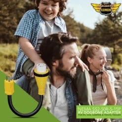 Power Cord Plug Adapter 15 Amp Male To 50 Amp Twist To Lock Female 12" RV Electrical Converter Cord Cable With LED Indicator Light 25 Power Cord Plug Adapter 15 Amp Male To 50 Amp Twist To Lock Female 12" RV Electrical Converter Cord Cable With LED Indicator Light -RV accessories leisure cords power cord plug adapter 15 amp male to 50 amp twist to lock female 12 rv electrical converter cord cable with led indicator light 79600.1683672882