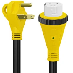 Power Cord Plug Adapter 30 Amp Male To 50 Amp Twist To Lock Female 12" RV Electrical Converter Cord Cable With LED Indicator Light 22 Power Cord Plug Adapter 30 Amp Male To 50 Amp Twist To Lock Female 12" RV Electrical Converter Cord Cable With LED Indicator Light -RV accessories leisure cords power cord plug adapter 30 amp male to 50 amp twist to lock female 12 rv electrical converter cord cable with led indicator light 20986.1683695277
