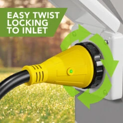 Power Cord Plug Adapter 30 Amp Male To 50 Amp Twist To Lock Female 12" RV Electrical Converter Cord Cable With LED Indicator Light 19 Power Cord Plug Adapter 30 Amp Male To 50 Amp Twist To Lock Female 12" RV Electrical Converter Cord Cable With LED Indicator Light -RV accessories leisure cords power cord plug adapter 30 amp male to 50 amp twist to lock female 12 rv electrical converter cord cable with led indicator light 24679.1683695297
